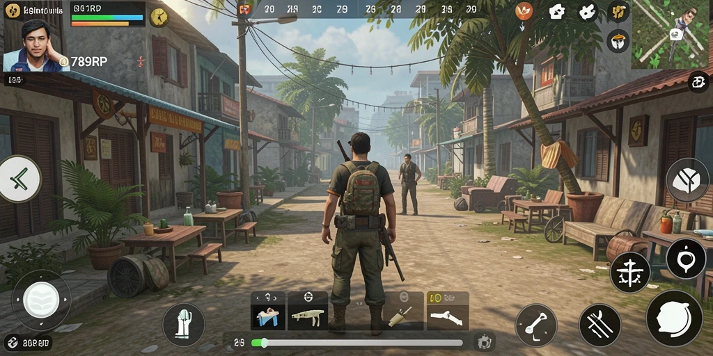 Screenshot gameplay 789RP dengan grafis realistis dan interaksi sosial.