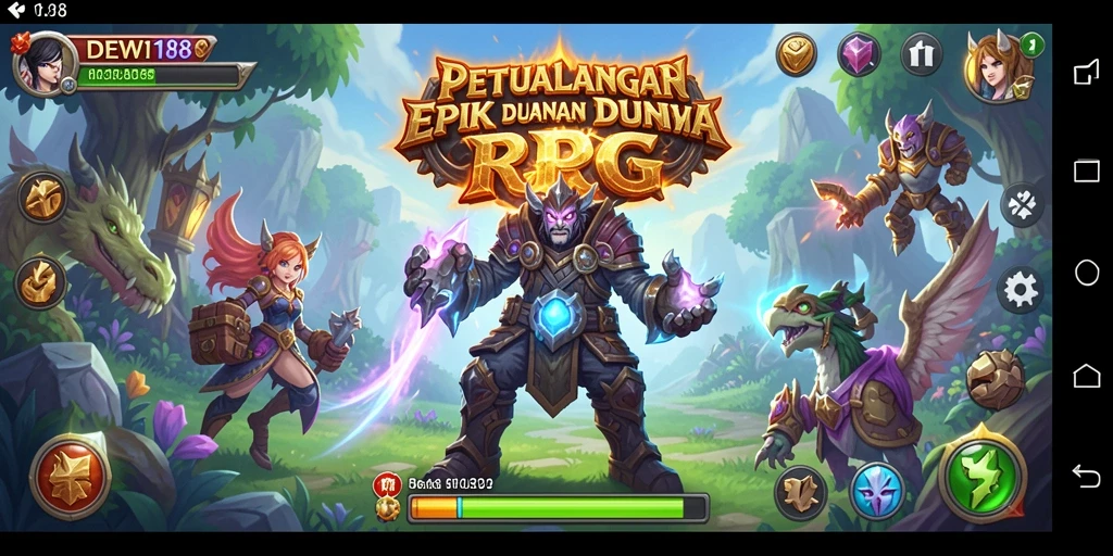 Screenshot gameplay DEWI188 menampilkan aksi seru dan dunia yang luas.
