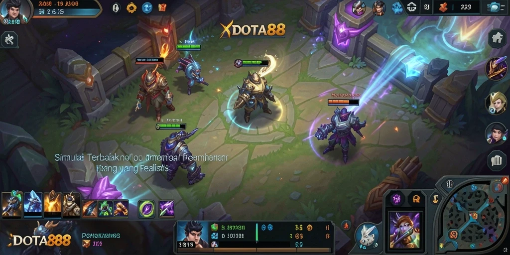 Tangkapan layar DOTA88 menunjukkan pengalaman gameplay Simulation yang mendalam dan interaktif.