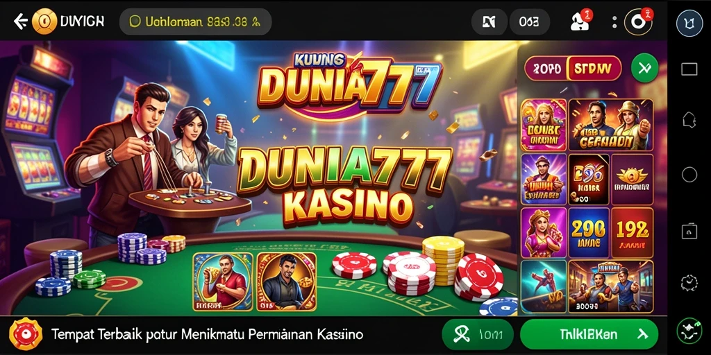 Tampilan gameplay seru dari DUNIA777 yang menawarkan pengalaman kasino nyata.