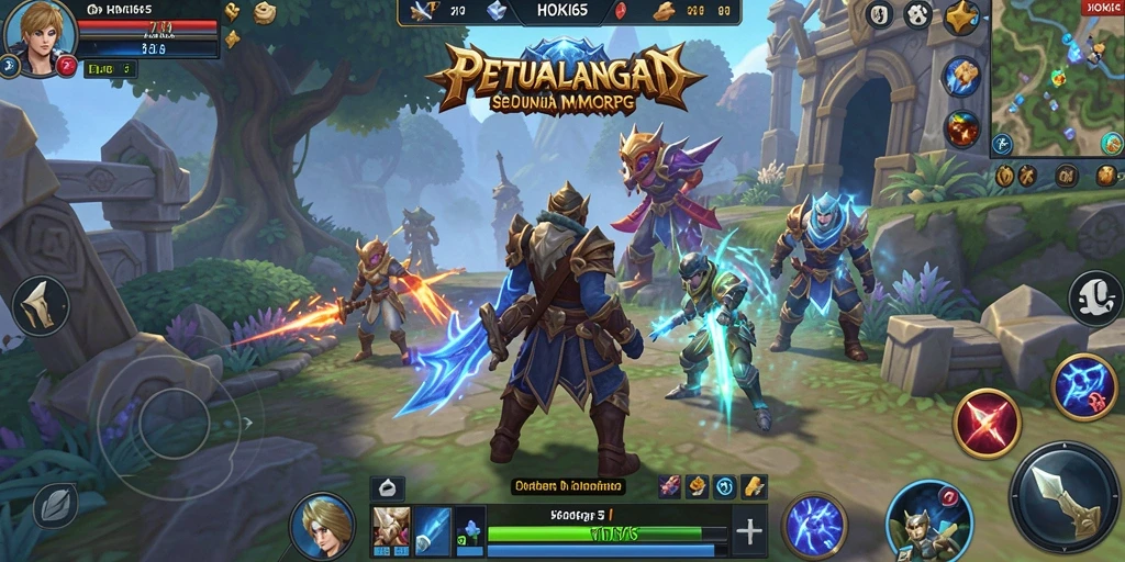 Screenshot gameplay HOKI65 menampilkan aksi seru dalam dunia MMORPG.
