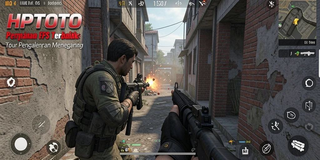 Tangkapan layar HPTOTO menampilkan aksi seru dalam gameplay FPS.