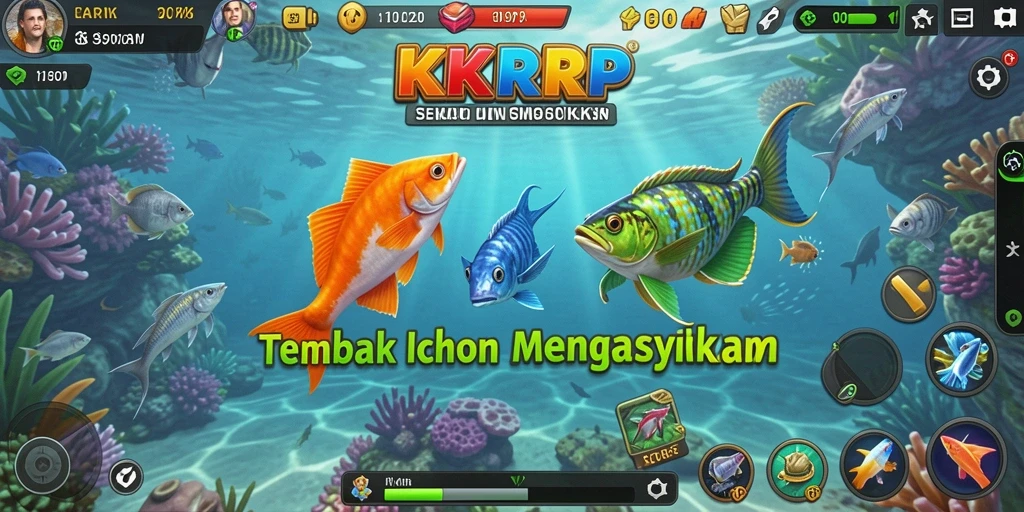 Tampilan gameplay menarik dari game Tembak Ikan KKRP.