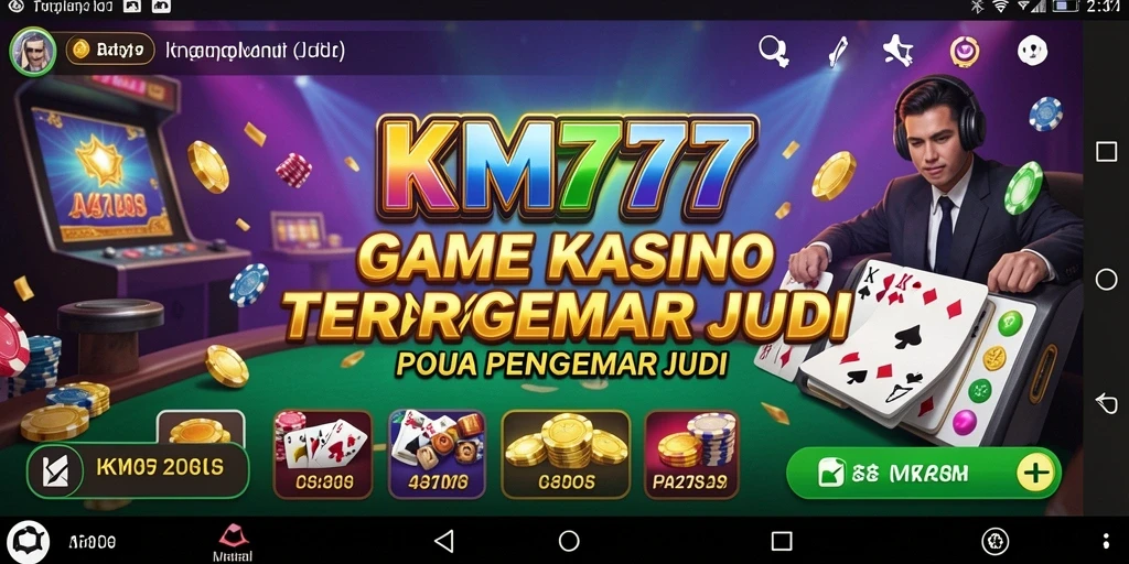 Tangkapan layar gameplay KM777 menampilkan suasana seru kasino virtual.