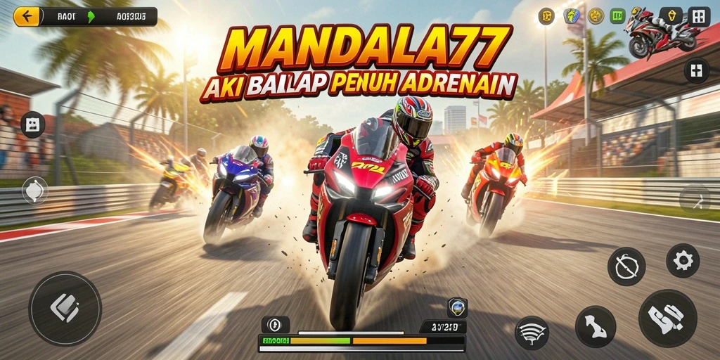 Gameplay seru di MANDALA77 dengan balapan motor yang mendebarkan.