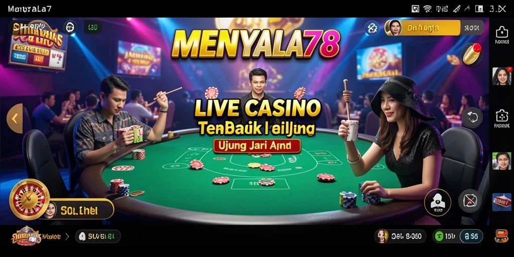 Tampilan menarik dari permainan Live Casino di MENYALA78