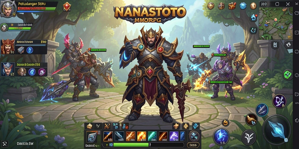 Tangkapan layar NANASTOTO menampilkan aksi mendebarkan dalam pertempuran fantastis.