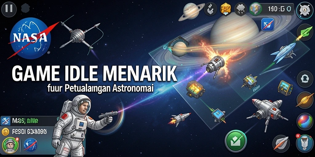 Tampilan gameplay NASA4D yang memukau dengan elemen Idle.