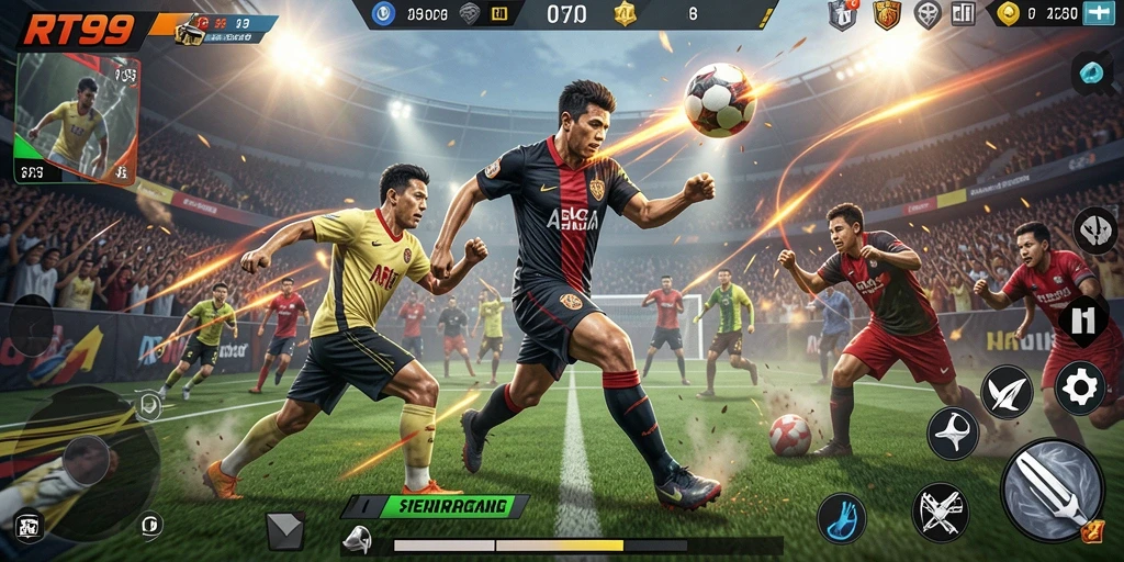 Tampilan gameplay RT99 yang menegangkan dan penuh aksi.