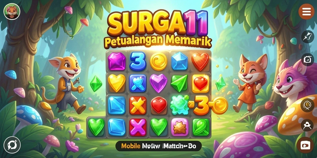 Tampilan menarik dari gameplay SURGA11, penuh warna dan tantangan.